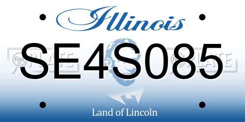 SE4S085 Illinois License Plate