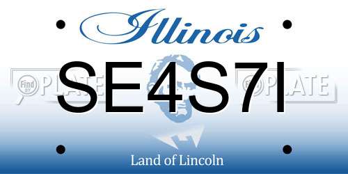 SE4S7I Illinois License Plate