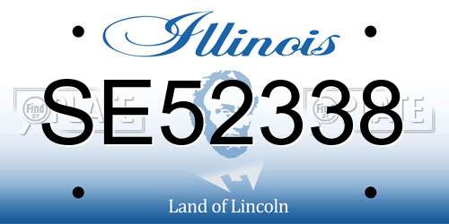 SE52338 Illinois License Plate