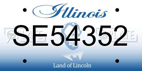 SE54352 Illinois License Plate