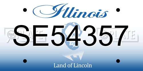 SE54357 Illinois License Plate