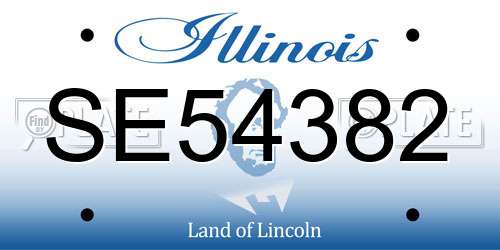 SE54382 Illinois License Plate