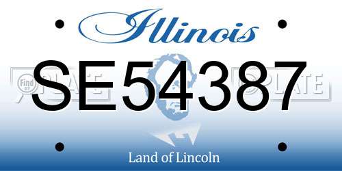 SE54387 Illinois License Plate