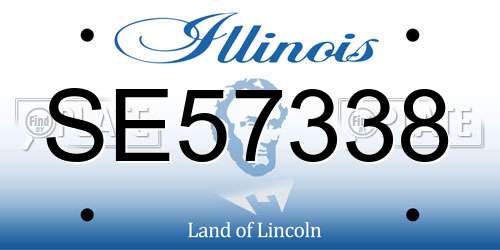 SE57338 Illinois License Plate