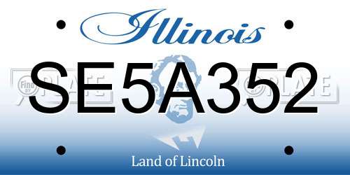 SE5A352 Illinois License Plate