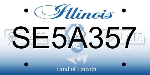 SE5A357 Illinois License Plate