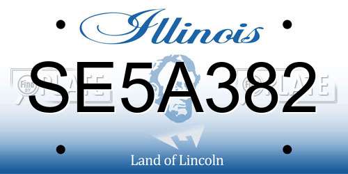SE5A382 Illinois License Plate