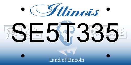 SE5T335 Illinois License Plate