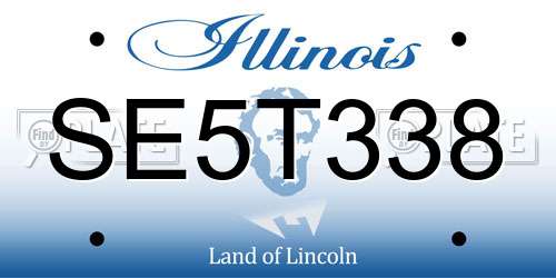 SE5T338 Illinois License Plate