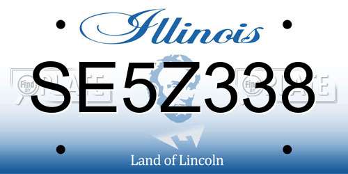 SE5Z338 Illinois License Plate