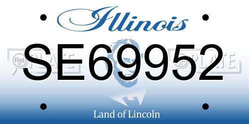 SE69952 Illinois License Plate
