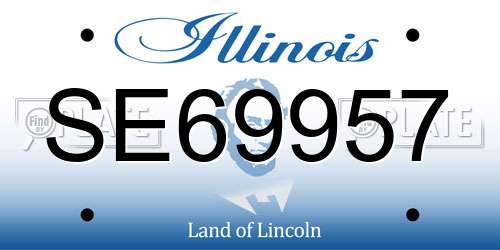 SE69957 Illinois License Plate