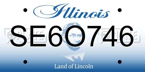 SE6O746 Illinois License Plate
