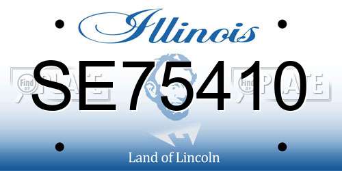 SE75410 Illinois License Plate