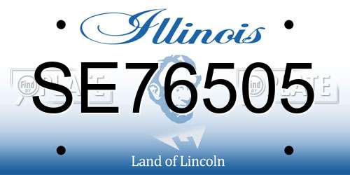 SE76505 Illinois License Plate