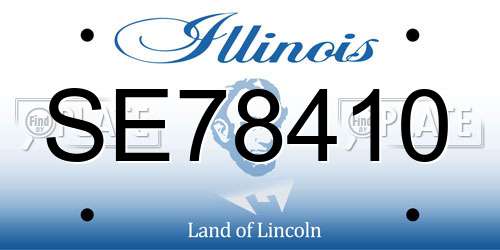 SE78410 Illinois License Plate