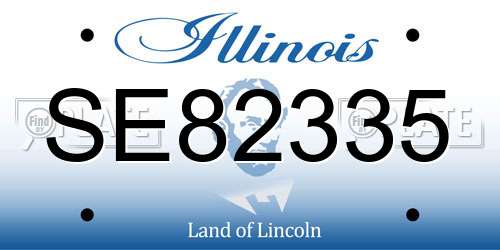 SE82335 Illinois License Plate