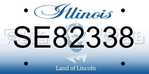 SE82338 Illinois License Plate