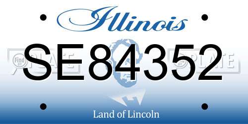 SE84352 Illinois License Plate