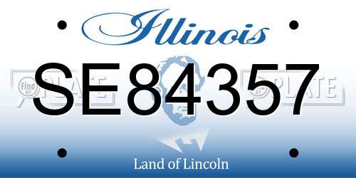 SE84357 Illinois License Plate