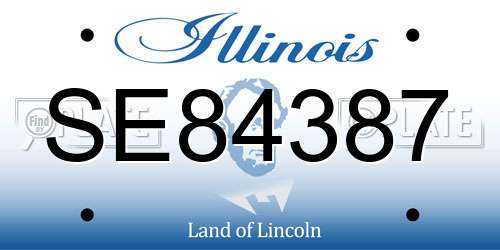 SE84387 Illinois License Plate