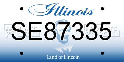 SE87335 Illinois License Plate