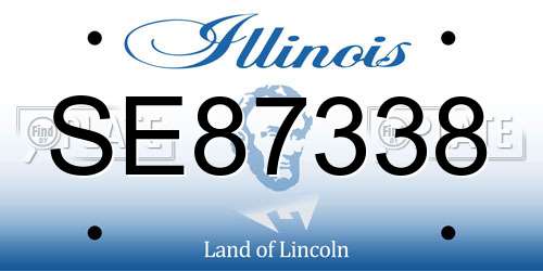 SE87338 Illinois License Plate