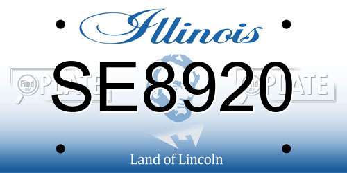 SE8920 Illinois License Plate
