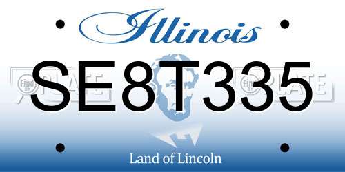 SE8T335 Illinois License Plate