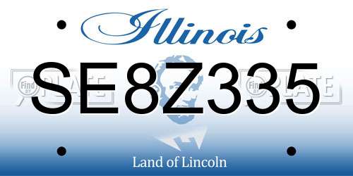 SE8Z335 Illinois License Plate