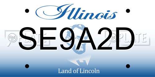 SE9A2D Illinois License Plate