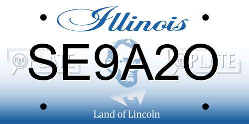 SE9A2O Illinois License Plate