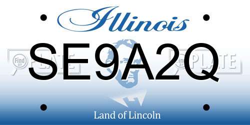 SE9A2Q Illinois License Plate