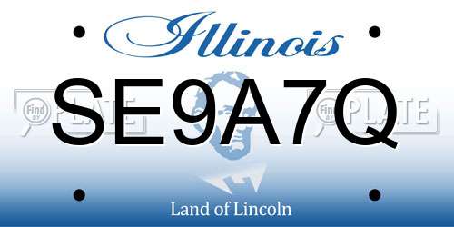 SE9A7Q Illinois License Plate