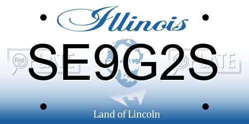 SE9G2S Illinois License Plate