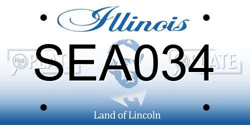 SEA034 Illinois License Plate
