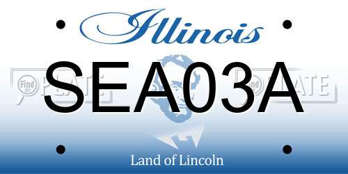 SEA03A Illinois License Plate