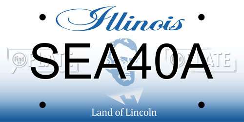 SEA40A Illinois License Plate