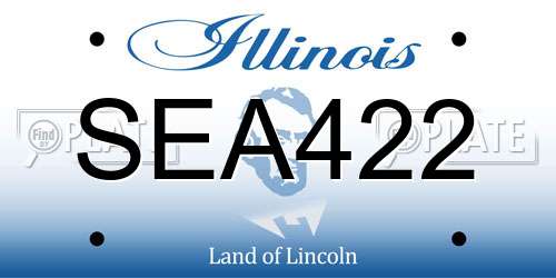 SEA422 Illinois License Plate
