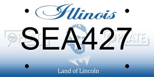 SEA427 Illinois License Plate