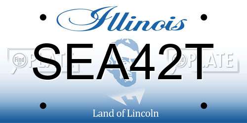 SEA42T Illinois License Plate