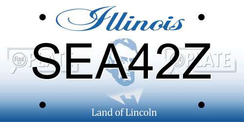 SEA42Z Illinois License Plate