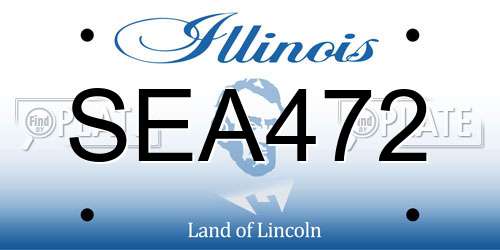 SEA472 Illinois License Plate