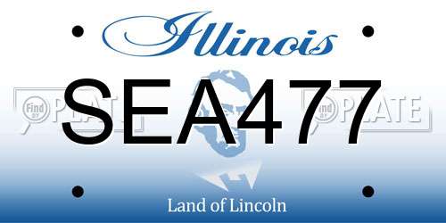 SEA477 Illinois License Plate