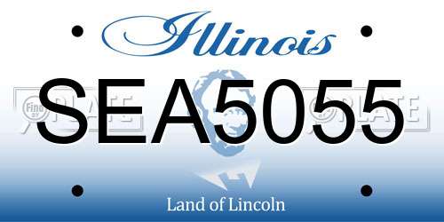 SEA5055 Illinois License Plate