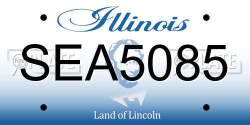 SEA5085 Illinois License Plate