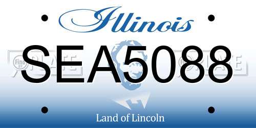 SEA5088 Illinois License Plate