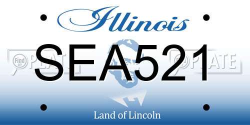 SEA521 Illinois License Plate