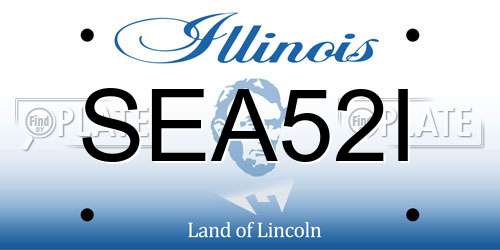 SEA52I Illinois License Plate