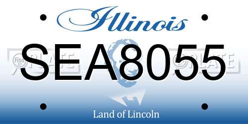 SEA8055 Illinois License Plate